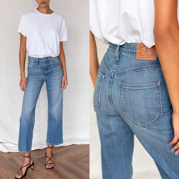 Emerson Fry Denim - Emerson Fry Twin Doves Denim Treasure Straight Leg High Rise Blue Jeans Size 31